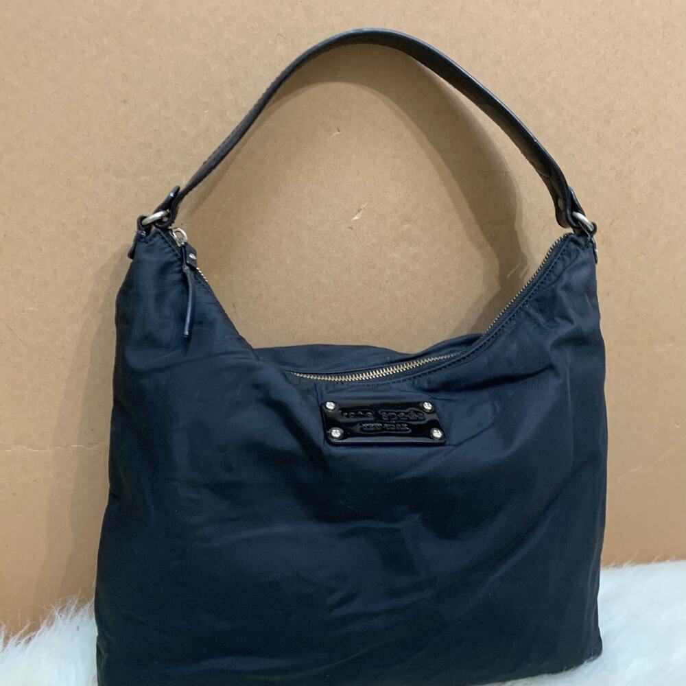 KATE SPADE Black Microfiber Nylon Vintage CLINTON Street SERENA Hobo